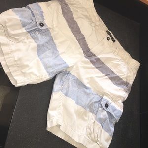 AE Striped Cargo Shorts